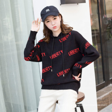 Fast Shipping Fashion women pullover sweater hoodie sweaters knitwear hooded